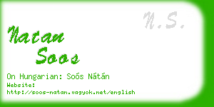 natan soos business card